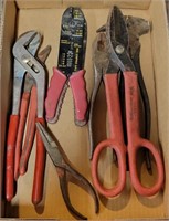 ASSORTMENT OF WIRE CUTTERS & WRENCHES