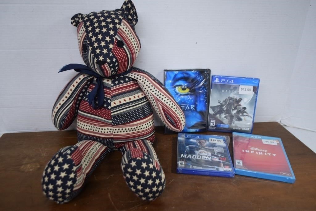 Wii, PS4 Games & Patriotic Bear