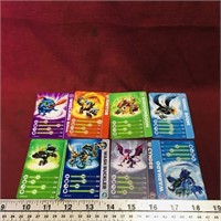 Lot Of 8 Skylanders Card Game Trading Cards