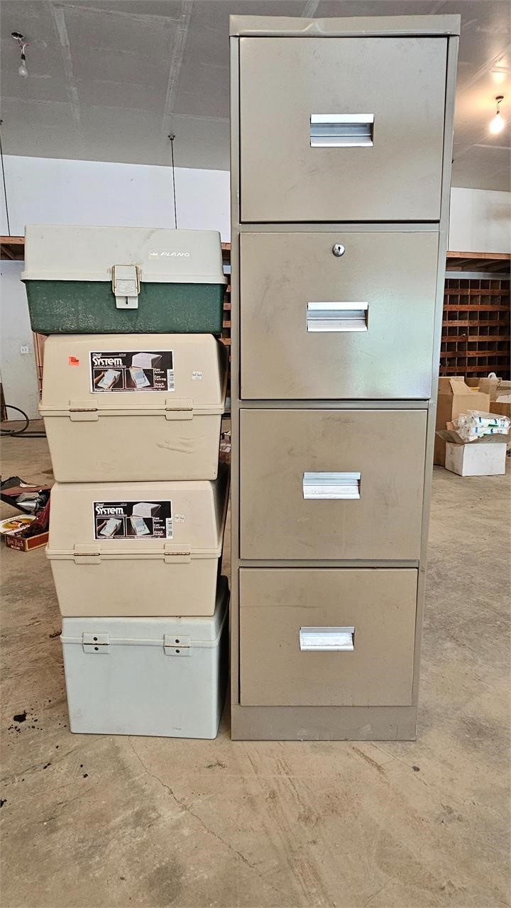 File Boxes & File Cabinet