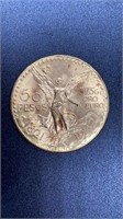 1947 Mexican 50 Pesos Gold Coin