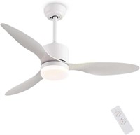 42 Ceiling Fan w/ Light & Remote  White