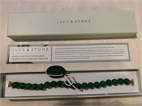 Jade and stone bracelet