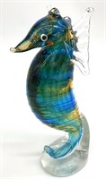 Art Glass Seahorse Sculpture
