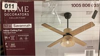 Home Decorator Savannah 52” LED Ceiling Fan $159