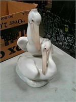 Porcelain Pelicans figurine
