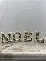 Vintage Ceramic NOEL Candle Holder