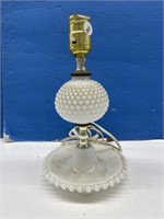 Vintage Milk Glass Table Lamp - No Shade