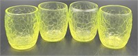 Vintage Vaseline Shot Glasses Uv Reactive