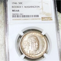 1946 Booker T. Half Dollar NGC - MS64