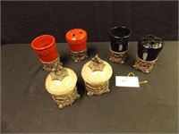 3 Ceramic Vanity Sets w/Stands