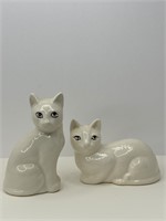 White Cat Figurine Lot
