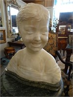 Alabaster Bust of Girl