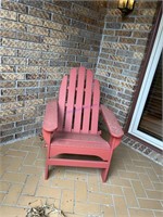 Red chair and bench