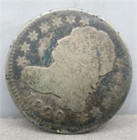 1820 Bust silver dime.
