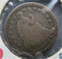 1854 With arrows seated liberty silver half dime