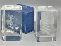 Laser Etched Paperweights - Pagoda and Fairy