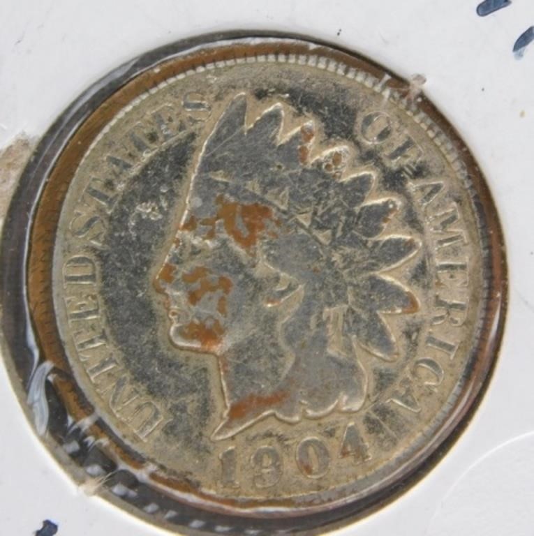 1904 Silvered Indian Head Cent.