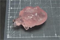 Dendritic Rose Quartz Anatomical Heart, 5oz