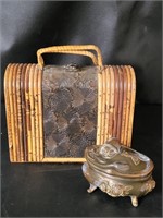 VTG Jewelry Casket & Handbag - Note