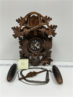 Vintage traditional German hunting cuckoo clock