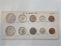 1959 US Mint Set in Cardboard Coin Holder