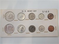 1964 US Mint Set in Cardboard Coin Holder
