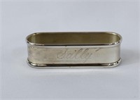International Sterling Silver Oblong Napkin Ring