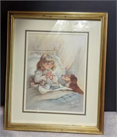 Vintage Gold Framed & Matted Print of Emery