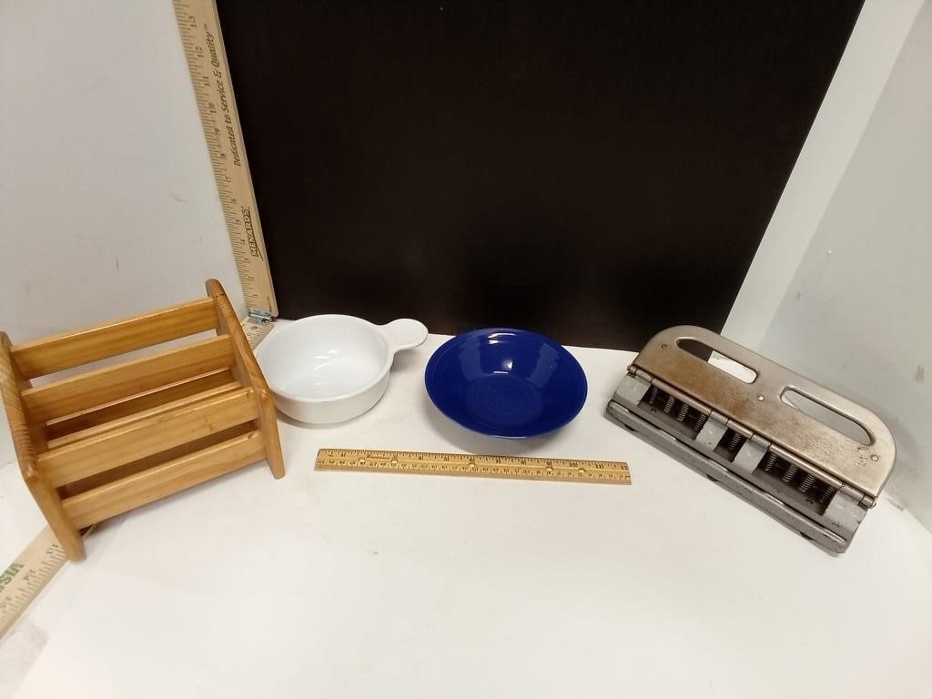 Bowls, Mail Sorter Rack,& Hole Puncher