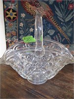 Glass basket with handle