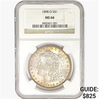 1898-O Morgan Silver Dollar NGC MS66