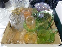 BOX: APPROX. 18PC ASSORTED COLOURED GLASS