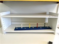 Shelf & coat rack; shelf measures approx. 31 1/4