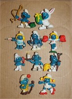 10 Assorted Vintage Smurf Collectible Figures