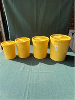 Tupperware Yellow Canisters
