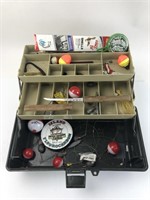 Tackle Box w/ Lures Bobbers and Weights