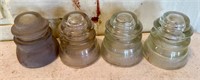 Lot of Clear Glass Insulators