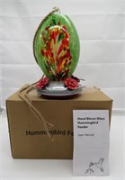 Glass Hummingbird Feeder - New