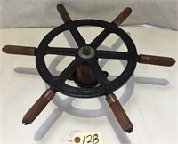 17" POSSIBLY A SHIP OR BOAT WHEEL.