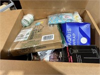 Large box of homegoods, kitchen & other