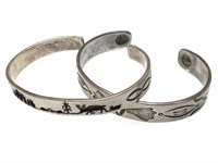 Pr NA Silver Cuff Bracelets 44.1g TW