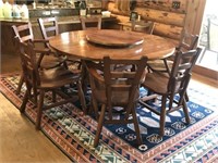Hardwood Rustic Chic Scalloped Edge Dining Table