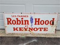 Huge Porcelain Robin Hood sign