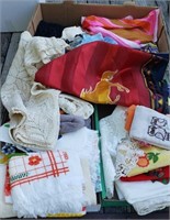 Large Lot of Linens, Towels, Table Lace