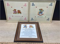 3 Needlepoint Pictures.  NO SHIPPING