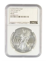 Certified 2020 Burnished American Silver Eagle