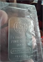 Engelhard 1 troy oz .999 fine silver bar