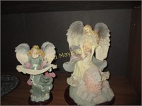 2pc Composite Resin Angel Statue / Figure
