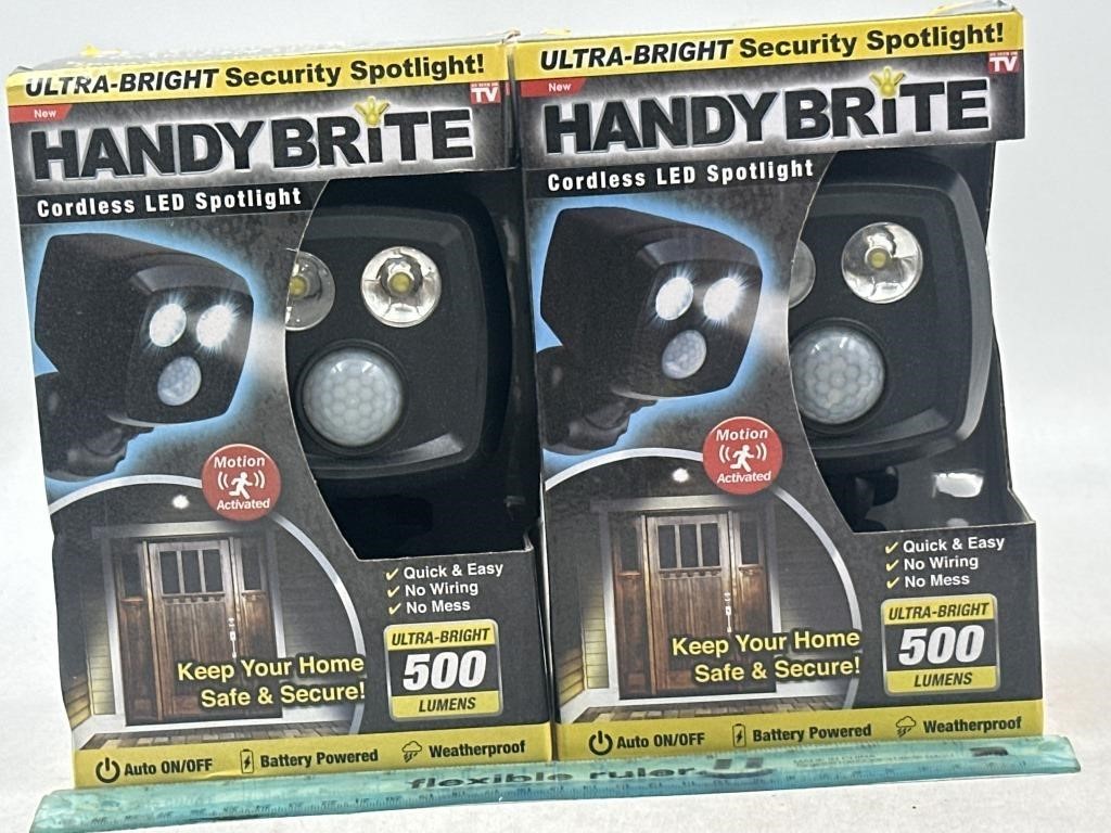 NEW Lot of 2- Handy Brite cordless LED Spotlight